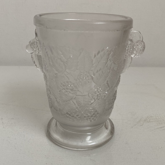 Antique EAPG Hobbs Brockunier Clear Glass Spooner ca 1870 blackberry pattern - Picture 10 of 16